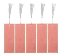 JOINPAYA 5pcs Red Blank Cardstock Bookmarks with Tassels, Creative Chinese Style Paper Bookmarks for DIY Projects and Study, Sturdy and Traditional Culture Inspired Book Accessories