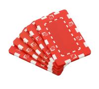 JOINPAYA 5Pcs Red Poker Chips Abs Material Bingo Game Tokens for Counting Money and Math Learning Practical Poker Accessories for Home Game and Events
