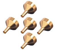 JOINPAYA 5pcs Small Stainless Steel Perfume Funnels Mini Metal Gold Funnels for Essential Oils Laboratory Use and Household Liquid Transfer