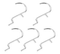 JOINPAYA 5pcs Stainless Steel Perforated Wall Hooks U Shape Heavy Duty Pegboard Hooks for Organizing Tools and Extension Cables on Grid Wall Brackets