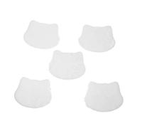 JOINPAYA 5PCS White Fuzzy Mini Cat Blanket Plush Small Plush Carpet with Soft Texture Low-maintenance Miniature Dollhouse Rug Realistic Kawaii Cat Shaped Mat for Tiny Decor and Pet Use