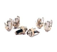 JOINPAYA 6 PCS Stereo Output Jack Socket Connector Panel Mount for Guitar Bass Acoustic Electric with Chrome Nut Washer Iron Copper Construction Easy Installation