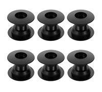 JOINPAYA 6 Sets Foosball Table Bearings and Rod Bushings for 1.4m Soccer Table, Black Football Machine Bearing Rod Covers, Compatible with 25mm Thick Boards, Replacement Foosball