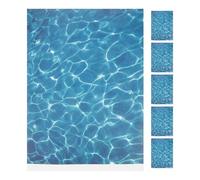 JOINPAYA 6 Sheets DIY Water Ripple Stickers Self-Adhesive with Realistic Water Ripple Pattern for Architectural Model and Micro Landscapes, Versatile Use for River Diorama, Dollhouse,
