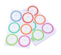 JOINPAYA 60pcs Waterproof Removable Oil-Proof Labels for Bottles Jars, 50x50mm Synthetic Paper Self-Adhesive Date Stickers for Kitchen Containers, 6 Labels Per Sheet, 10 Sheets Per Pack