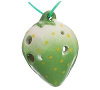 JOINPAYA 6holes Strawberry Shaped Ocarina for Beginners Ceramic Ocarina Musical Instrument Portable for Boys and Girls Instruments Cartoon Design Practice