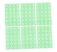 JOINPAYA 6Pcs Anti-slip Wear-resistant Rabbit Cage Mats with Hollow Drainage Design Washable Pet Floor Pads for Hamsters Guinea Pigs Rabbits Random Green Color Plastic Foot Random Color