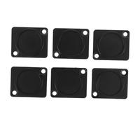 JOINPAYA 6pcs Audio Chassis Connector Dust Cover Black Zinc Panel Mount Blank Plates Universal Compatibility Rack Mount Protector for Xlr Connectors in Audio Mounting