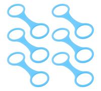 JOINPAYA 6pcs Blue Silicone Scuba Diving Snorkel Clips with Figure-8 Strap Keeper, Dive Mask Strap Retainers for Snorkeling and Diving Gear Accessories