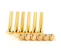JOINPAYA 6pcs Brass Guitar Bridge Pins Replacement Set for Folk and Classical Acoustic Guitars, Copper Material with Stable High Middle Low Frequency and Enhanced Volume Sound