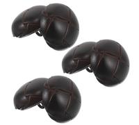 JOINPAYA 6pcs Brown Pu Leather Round Buttons 20mm for Sweaters and Clothes, Vintage Classic Style Replacement Buttons with Shank, Easy to Sew for Clothing Decoration and DIY Installation