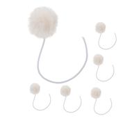JOINPAYA 6pcs Cat Tree Replacement with Bell Toys for Indoor Cats Engaging Scratching Post Accessories Beige Color Interactive Play for Kittens