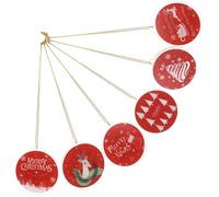 JOINPAYA 6pcs Christmas Tree Hanging Ornaments: Acrylic Flat Disc Ornaments Car Hanging Decorations for New Year Party DIY Crafts Present