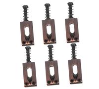 JOINPAYA 6pcs Electric Guitar Tremolo Bridge Replacement Parts Adjustable Saddle with Intonation Screws Vintage Style Tailpiece Bridge for Enhanced Tone Stability