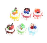 JOINPAYA 6pcs Fake Cake Display Models Realistic Wedding Party Decoration Props for Window Displays Kitchen and Photography PU Material for Educational Use