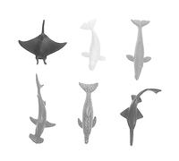 JOINPAYA 6pcs Life Model Realistic Shark Whale Toy Sea Creatures Model for Boys and Girls Ocean Animals Figures