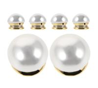 JOINPAYA 6Pcs Magnetic Pearl Brooch Pins for Women - No-Sew Multi-Function Magnetic Lapel Pins with Safety Button - Removable Anti-Exposure Clips for Dresses Sweaters Scarves