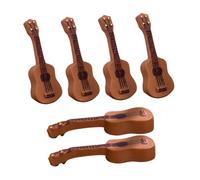 JOINPAYA 6Pcs Mini Guitar Decor Models Vintage Style for Dollhouse Accessories DIY Craft Supplies with Retro Texture Lightweight and Wear Resistant Miniature Instrument Ornaments