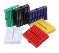 JOINPAYA 6pcs Mini Solderless Breadboards Small Experimental Circuit Boards with Color Coding for Science Experiments Interlocking Bread Board Kit for Electronics Projects