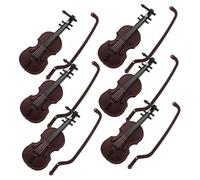 JOINPAYA 6pcs Miniature Violin Figurines for Holiday Decor Musical Theme Ornament for Home Display and Projects Creative for Violin