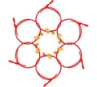 JOINPAYA 6pcs Red Hair Ties with Horse Pendant for Women, Comfortable and Secure Hold Elastic Bands in Red, Decorative Chinese New Year Hair Accessories for Daily Wear and Birthdays