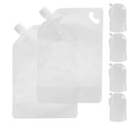 JOINPAYA 6pcs Refillable Squeeze Pouches 1l Travel Size Cosmetic Containers for Shampoo Lotion Shower Gel, Leak-resistant Flat Travel Bottles for Toiletries and Makeup Packing