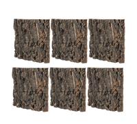 JOINPAYA 6Pcs Reptile Cork Bark Background Panels 15X15Cm Natural Textured Climbing Decor for Bearded Dragon, Snake, and Vivarium Tank Enclosures