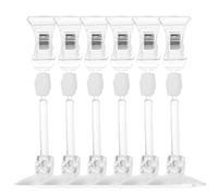 JOINPAYA 6pcs Reusable Fish Tank Clips with Suction Cups Plastic Aquarium Feeding Clamps Vegetable Holder for Aquatic Plants and Fish Tank Accessories