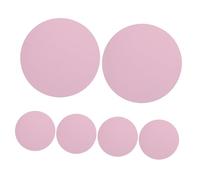 JOINPAYA 6pcs Round Yoga Mat Pink High Density Exercise Knee Elbow Pad Cushion for Workout Floor Protection Shock Absorption Sound Insulation Non-slip Fitness Mat for Adults