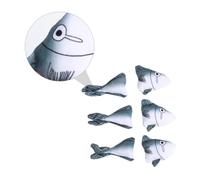 JOINPAYA 6pcs Shark Head and Tail Toy Plush Cat Toys Funny for Indoor Play Catnip Pet Supplies Fish Cat