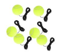 JOINPAYA 6pcs Tennis Training Balls with Elastic String Rebounder Device Heavy-duty Tennis Trainer Kit for Beginners Single Player Practice