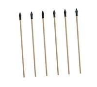 JOINPAYA 6pcs Traditional Throwing Arrows Wooden Pole Rubber Tip 43cm Cast Pot Game Toy Set for Hunting Game and Outdoor Fun