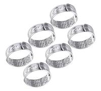 JOINPAYA 6pcs Vintage Gold Amulet Rings for Men and Women Retro Feng Shui Rings Eight Protective Inscriptions Decorative Health for Index Finger