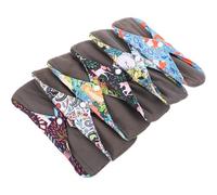 JOINPAYA 6pcs Washable Bamboo Charcoal Sanitary Pad for Women with Comfortable Skin Touch and Easy to Clean Features, Reusable Menstrual Cloth Pad Suitable for Heavy Periods Random Color