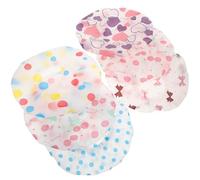 JOINPAYA 6pcs Waterproof Kids Bathing Caps with Cartoon Patterns Elastic Band Shower Bonnet for Toddlers Children Hair Protection Bathing Accessories Random Color