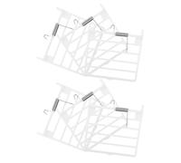 JOINPAYA 6pcs White Abs Birdcage Door Replacement with Secure Spring Mechanism and User-friendly Installation for Pet Bird Cage Supplies and Cage Replacement