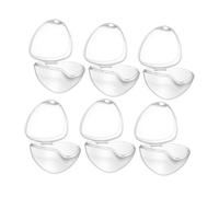 JOINPAYA 6pcs White Baby Pacifier Storage Cases Made of Safe Pp Material Easy to Clean Pacifier Container for New Moms Suitable for Hand Bag Around House Use