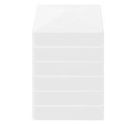 JOINPAYA 6pcs White PVC Post Caps Covers Pyramid Style Outdoor Fence Deck Mailbox Tops Weather-Resistant Fence Pole Accessories for Garden Patio Privacy