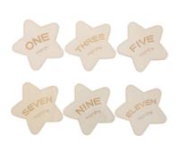 JOINPAYA 6pcs Wooden Star Commemorative Sign for Newborn Growth Markers Shower Star Newborn Sign for Twin