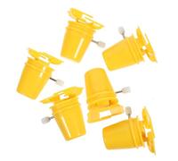 JOINPAYA 6pcs Yellow Clockwork Legged Robot Wind-up Movement Mechanisms for DIY Walking Rewinding Parts for Clay Crafting and Repair Walking Machine Components