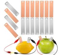 Joinpaya 72 Pcs Copper and Zinc Strips for Fruit Battery Science Experiment, 36 Pairs Metal Plates for Physics Classroom Labs, Educational Bio-Energy Kit for DIY Potato Clock, STEM Supplies