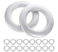 JOINPAYA 75pcs Silver Plastic Curtain Grommets Rings Low Noise Roman Eyelet Rings with 38mm Inner Diameter for Sliding Drapes and Window Treatment Hardware
