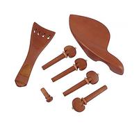 JOINPAYA 7pcs Quality Violin Set Jujube Wood Violin Parts Chin Rest Strings Tailpiece for Care