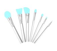JOINPAYA 7Pcs Silicone Mask Brushes Set, Acrylic Handle Makeup Brush Kit, Gentle Face Scrubber for Facial Mask, Home Use, Won'T Scratch Your Face