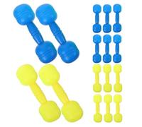 JOINPAYA 8 Pairs Dumbbells Set Lightweight Plastic Hand Weights with Musical Sounds Bright Dual Colors for Gym Exercises Fitness Equipment for Group Play and Early Childhood Workout
