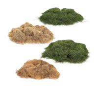 JOINPAYA 80G Artificial Static Grass Tufts Set 8Mm Miniature Modeling Grass for Train Railroad Diorama, Fairy Garden, and Sand Layout Scenery Spring Green, Summer Green, Autumn Yellow,