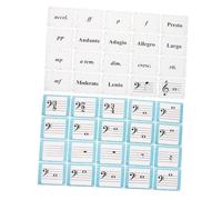 JOINPAYA 80pcs Cards for Piano Violin Rhythm Learning Cards Music Education Theory Study Teaching Supplies