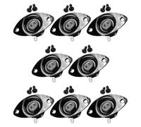 JOINPAYA 8pcs 6.35mm Oval Guitar Input Jack Socket Metal Replacement Output Jack Plate for Electric Guitar Repair Accessories with Mounting Holes Black