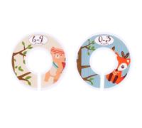 JOINPAYA 8pcs Clothing Size Dividers Animal Pattern, Plastic Clothes Marking Rings, round Garment Size Separation Circles for Closet Organization and ’s Clothes Hangers Random Color