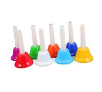 JOINPAYA 8pcs Colorful Musical Hand Bells Toddlers Interactive Percussion Instruments for Music Education Develop Auditory Skills Unique Tones for Boy Girl Learning Fun
